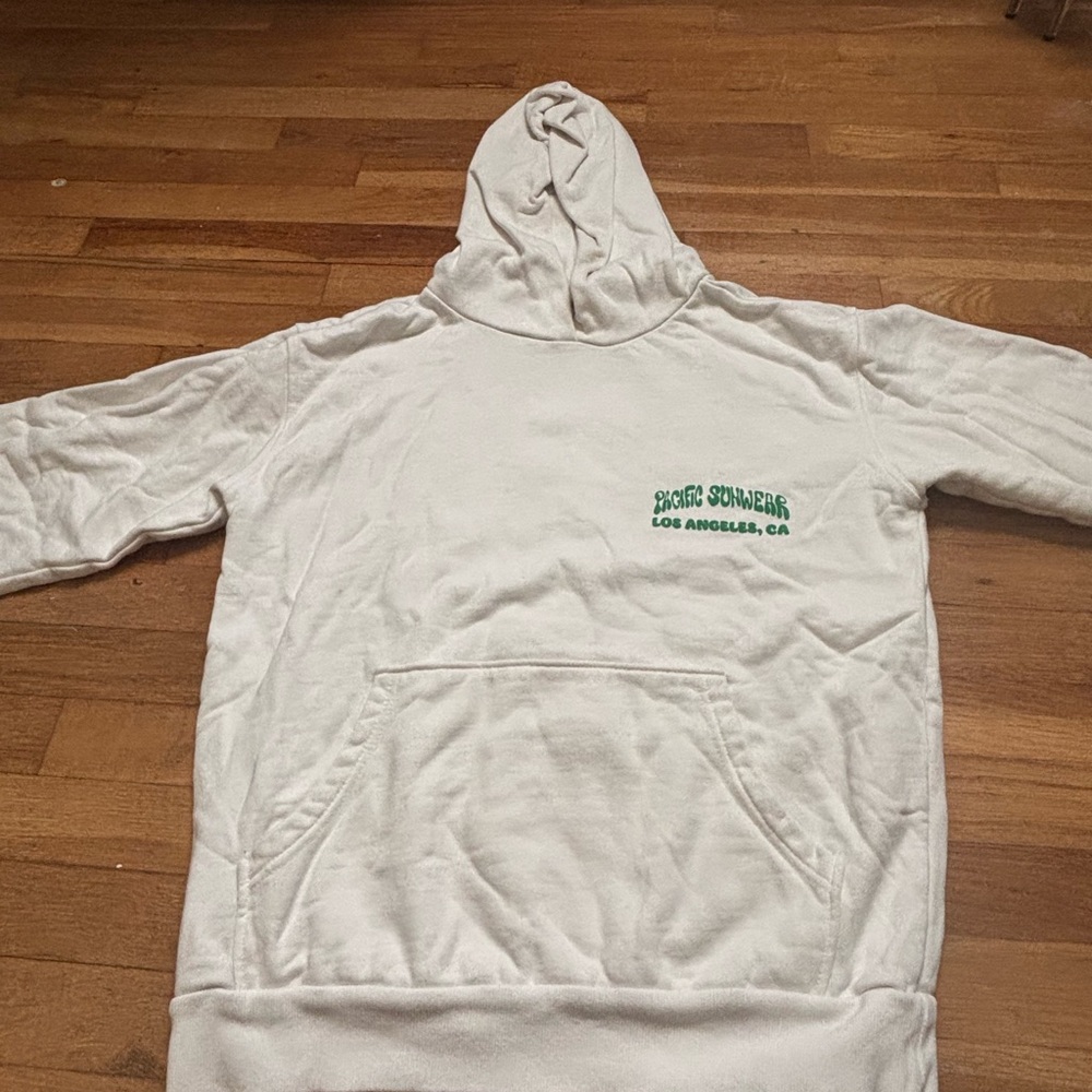 PacSun White Hoodie with Green Logo